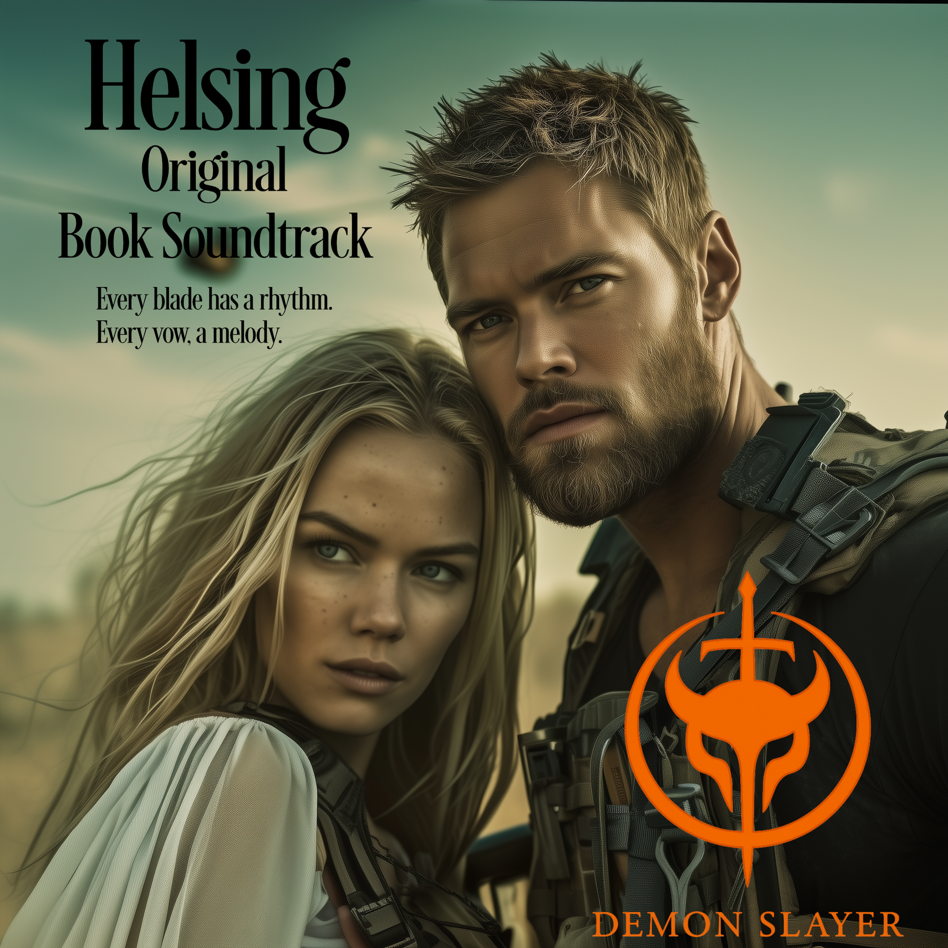 Album cover for 'Helsing Original Book Soundtrack' featuring a man and woman with a 'Demon Slayer' logo.